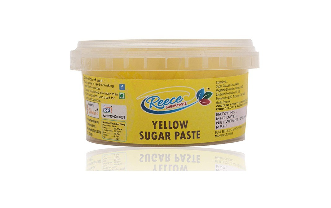 Reece Yellow Sugar Paste    Tub  250 grams